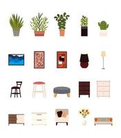 home furniture decoration vector