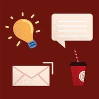 envelope chat idea vector