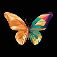 diseño poligonal mariposa vector