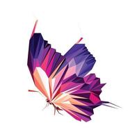 Butterfly polygonal design vector