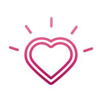 heart love romantic gradient style vector