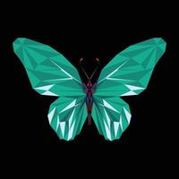 Butterfly polygonal design vector