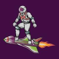 Space rider illustration vector