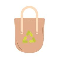 Reciclar bolsa de compras diseño vectorial aislado vector