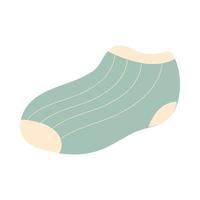 green and short sock with lines vector design