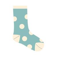 blue with points sock vector design