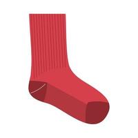 red and long sock icon vector design