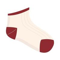 white and red sock icon vector design