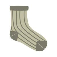 diseño de vector de calcetín largo y verde con líneas