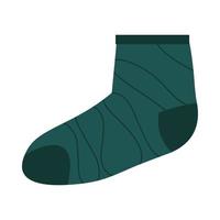 dark green with lines sock icon vector design