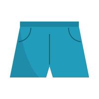 gym short sport wear clothes in flat style vector