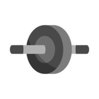 gym fitness sport ab wheel equipment in flat style vector