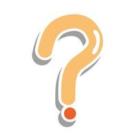 Question mark sticker vector design