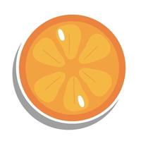 orange fruit sticker vector design