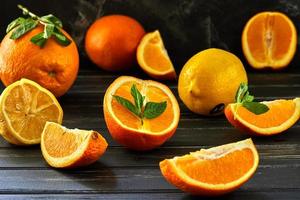 Healthy eating concept fresh citrus fruits photo
