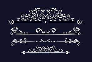 conjunto de elegantes marcos de bordes ornamentales vector