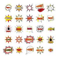 bundle of expression style pop art vector