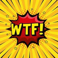 wtf expression sign pop art style vector