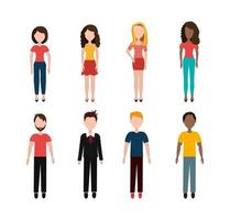 group of business people characters vector