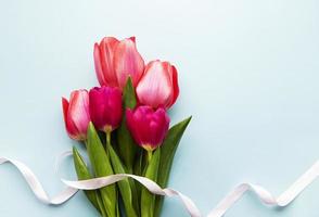 Beautiful tulips bouquet photo