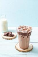 Iced chocolate milkshake drink photo