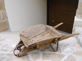 Hand truck made of wood photo