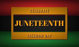 Juneteenth Freedom Day Background Design vector