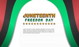 Juneteenth Freedom Day Background Design vector