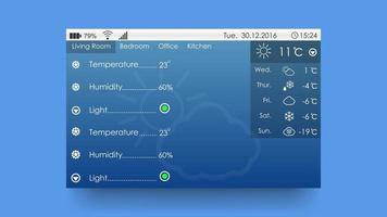 Interface of smart home, modern design of UI vector