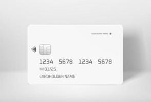 Modern banking card vector mockup