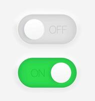On and Off interface toggle. Web and mobile application interface elements vector clipart