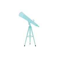 Modern telescope flat color vector object