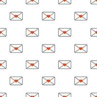 A letter with a declaration of love Seamless pattern Abstract love symbol The message vector