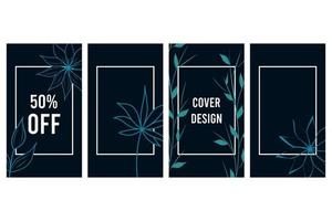 Collage templates for media frame vector