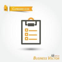 Clipboard icon . Business vector .