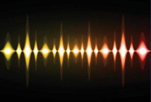 Sound waves oscillating dark light vector