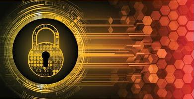 Closed Padlock on digital background cyber security vector