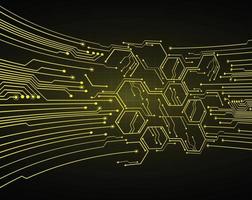 Fondo de concepto de tecnología futura de circuito cibernético vector