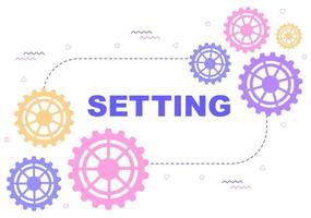 Setting Flat Design Illustration vector