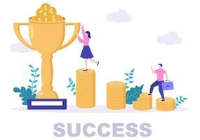 Success Flat Design Illustration vector