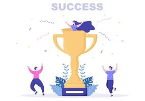 Success Flat Design Illustration vector