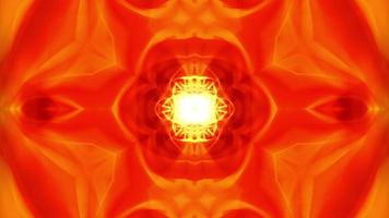 kaleidoskopisches symmetrisches Leuchten gold orange rot vj loop video