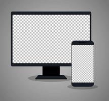 electronic devices, mockup device realistic, template for a content vector