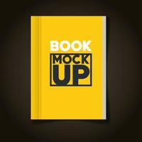 corporate identity branding mockup, mockup with book of cover yellow color vector