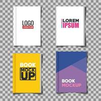 corporate identity branding mockup, mockup set of books vector