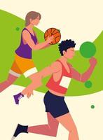 people playing sports vector