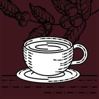 coffee cup and grains vector