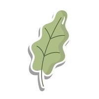 green leaf sticker vector design