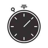 cronómetro tiempo velocidad instrumento silueta estilo icono vector