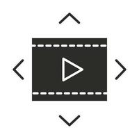 augmented reality experience in gaming or streaming silhouette style vector